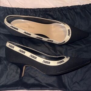 LIKE NEW Ja’dior Dior Women’s Black and White Heels 39